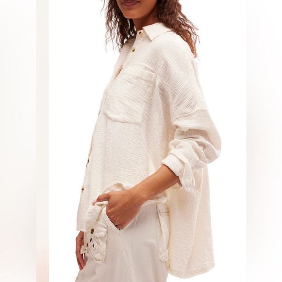 Free People Tops - 💲final! Free People "We the Free" Cardiff Button Up Shirt